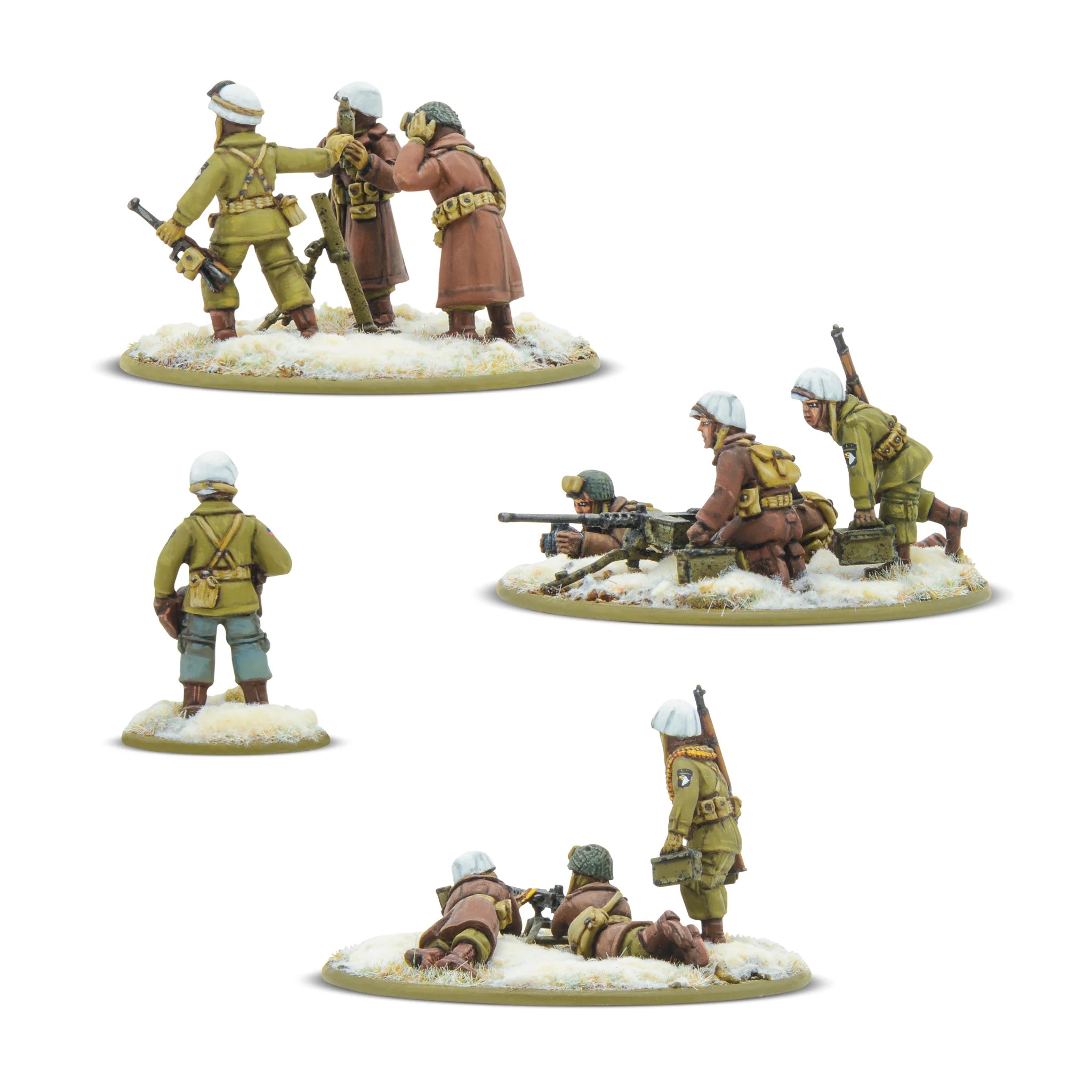 Bolt Action | American US Airborne Winter Heavy Weapons Platoon | 28mm Resin Metal Unit