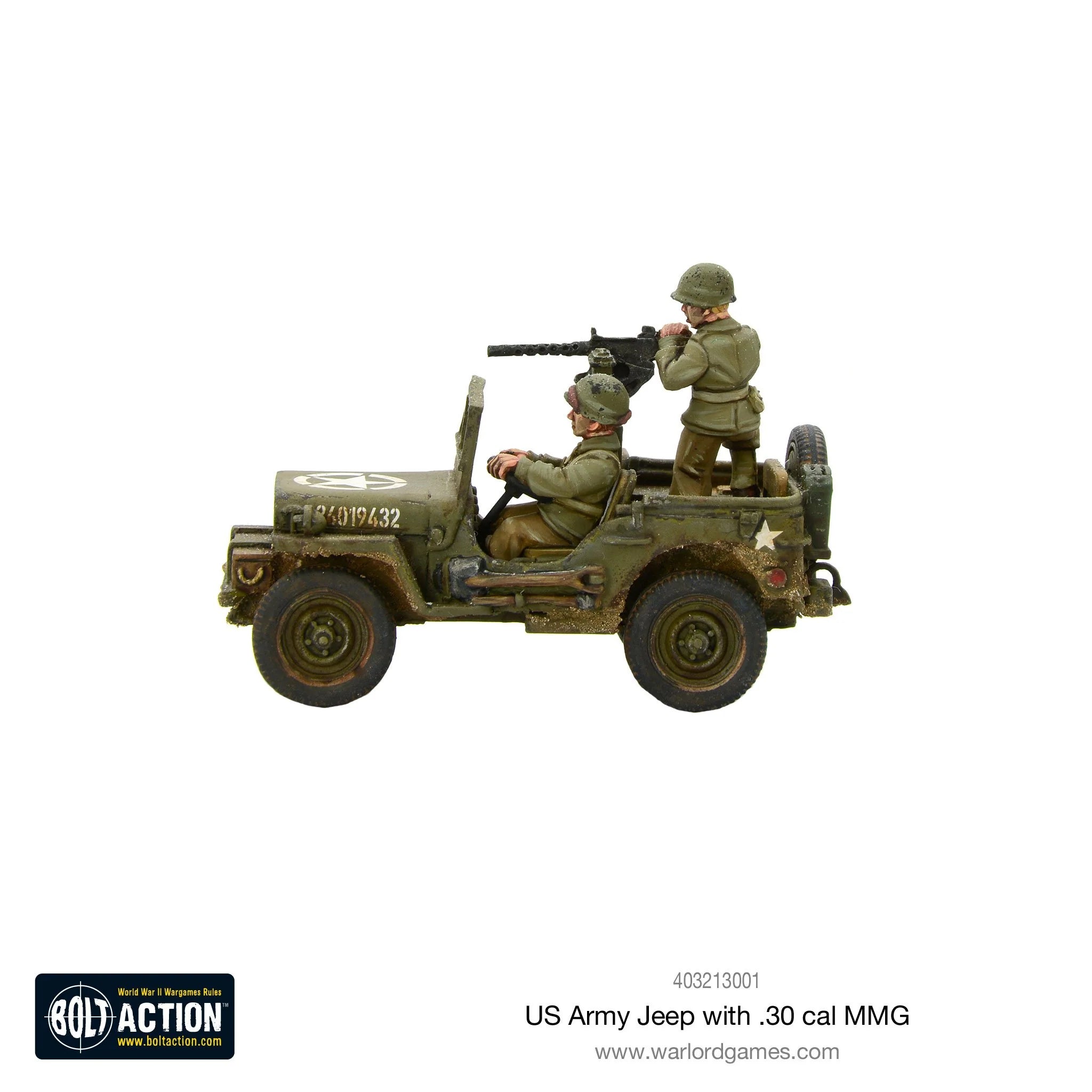 Bolt Action | American US Army Jeep 30 Cal MMG | 28mm Metal Blister Pack