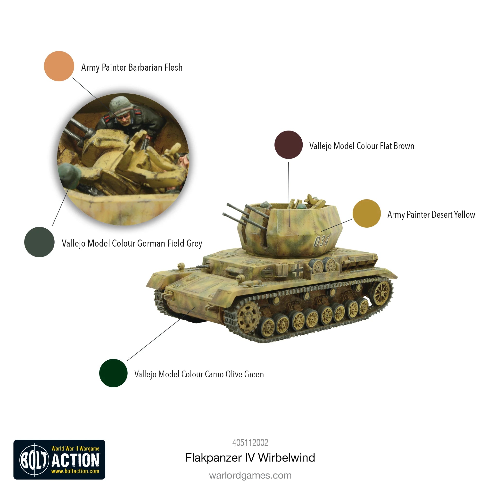 Bolt Action | German Flakpanzer IV Wirbelwind | 28mm Resin Metal Vehicle