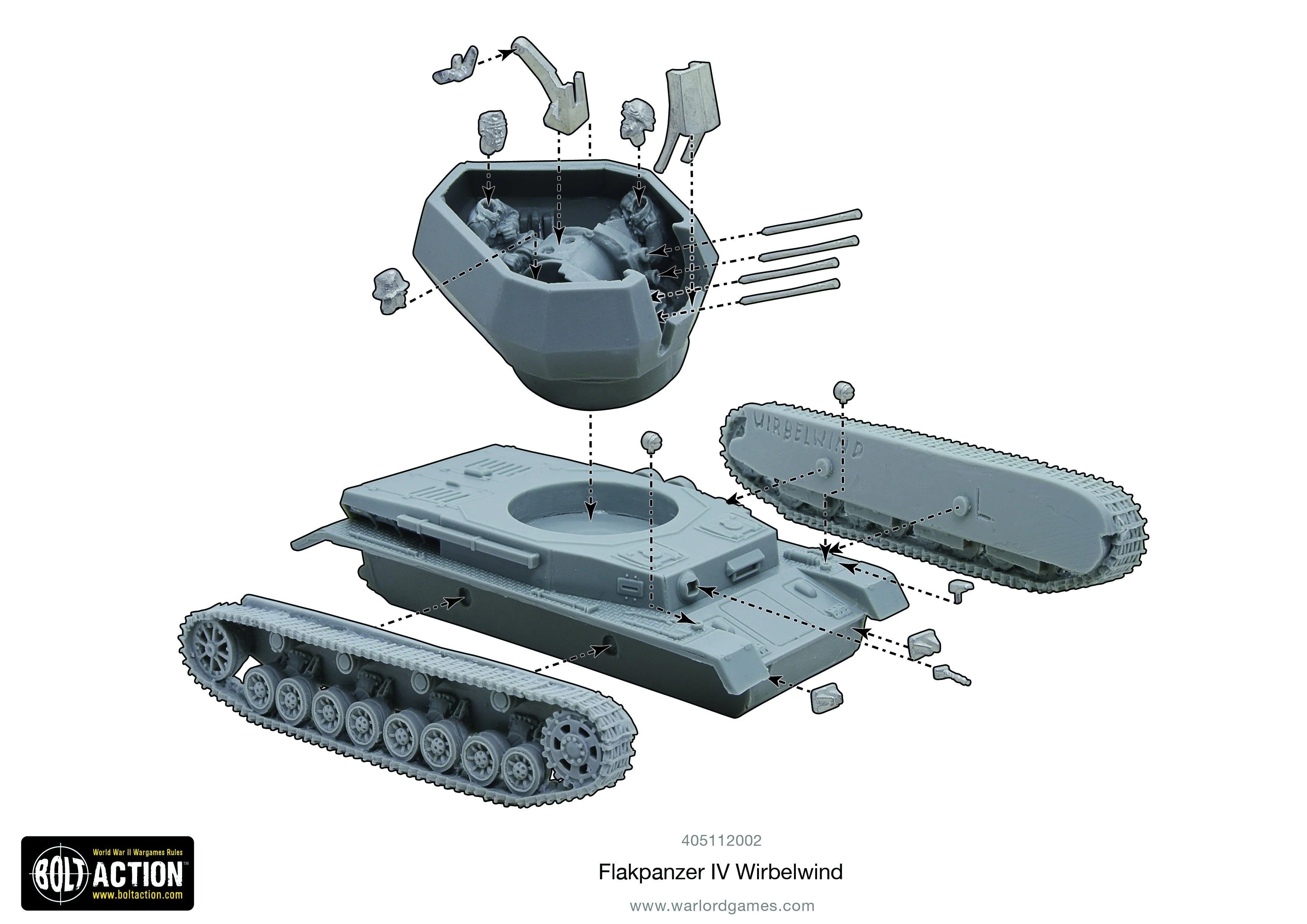 Bolt Action | German Flakpanzer IV Wirbelwind | 28mm Resin Metal Vehicle