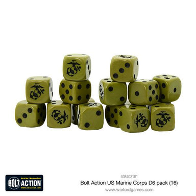 Bolt Action | USA US Marine Corp | D6 Dice Bag | Warlord | Miniature Kingdoms