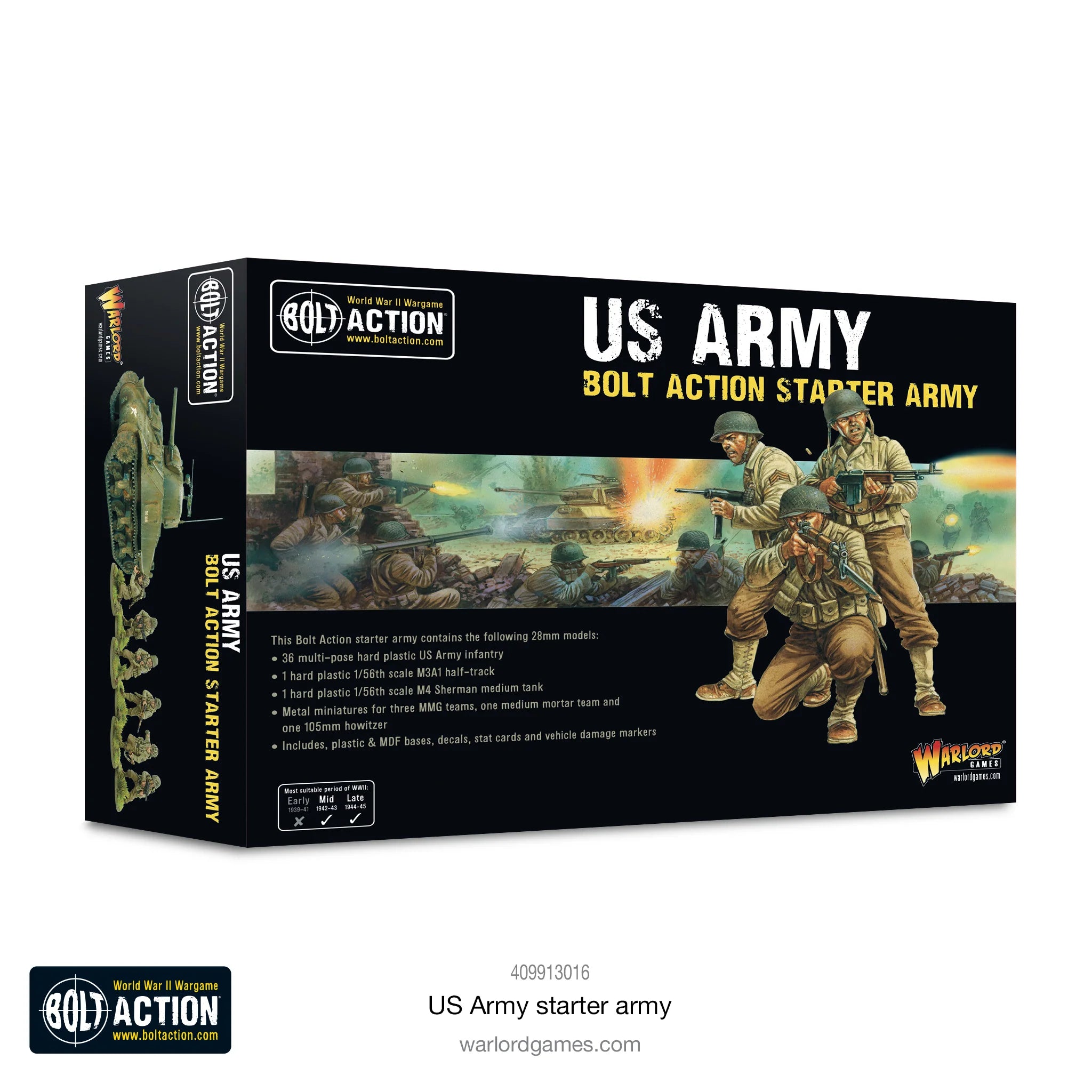 Bolt Action | USA | US Army | 28mm Plastic Starter | Warlord | Miniature Kingdoms