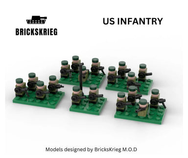 Brickskrieg | US | Infantry Unit | 1/100 Scale Blocks Bag Pack