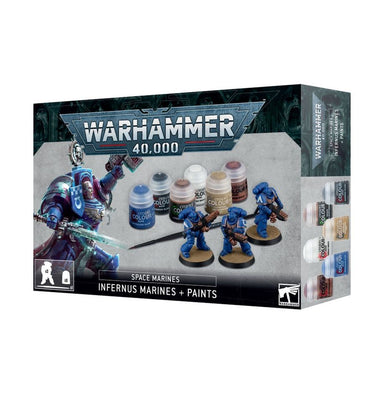 Warhammer 40,000 | Infernus Marines Paints and Model Set | Citadel Paint Set