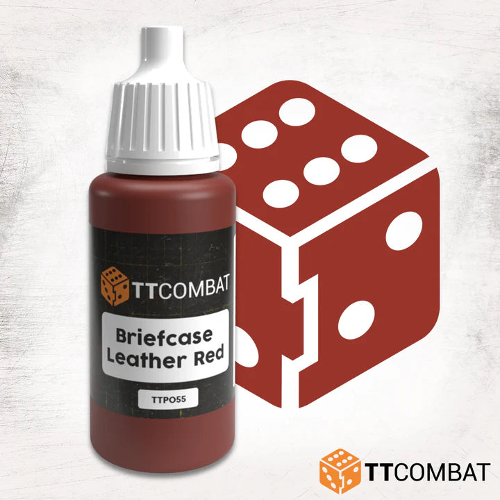 TTCombat | Briefcase Leather Red | 17ml Individual Paint | TTCombat | Miniature Kingdoms