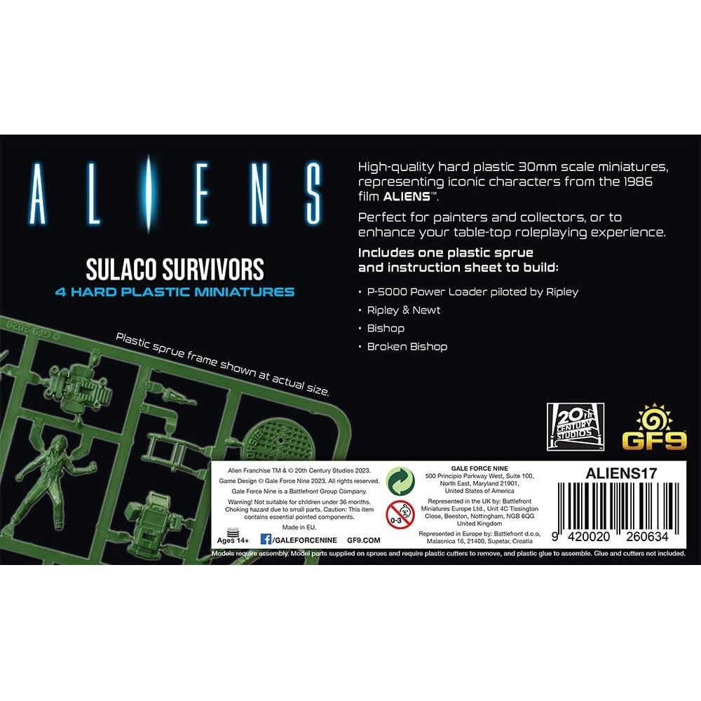 Gale Force 9 Aliens | Sulacco Survivors | 28mm Plastic Unit | Battlefront | Miniature Kingdoms