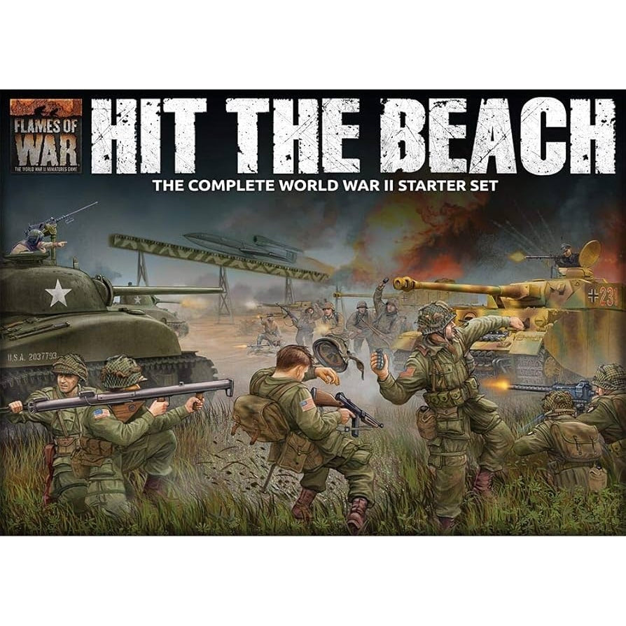 Flames of War | US vs Germans | Hit The Beach | 15mm Plastic Starter | Battlefront | Miniature Kingdoms