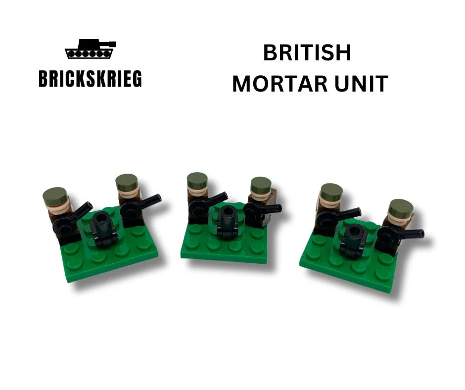 Brickskrieg | British | Heavy Mortar Unit | 1/100 Scale Blocks Bag Pack