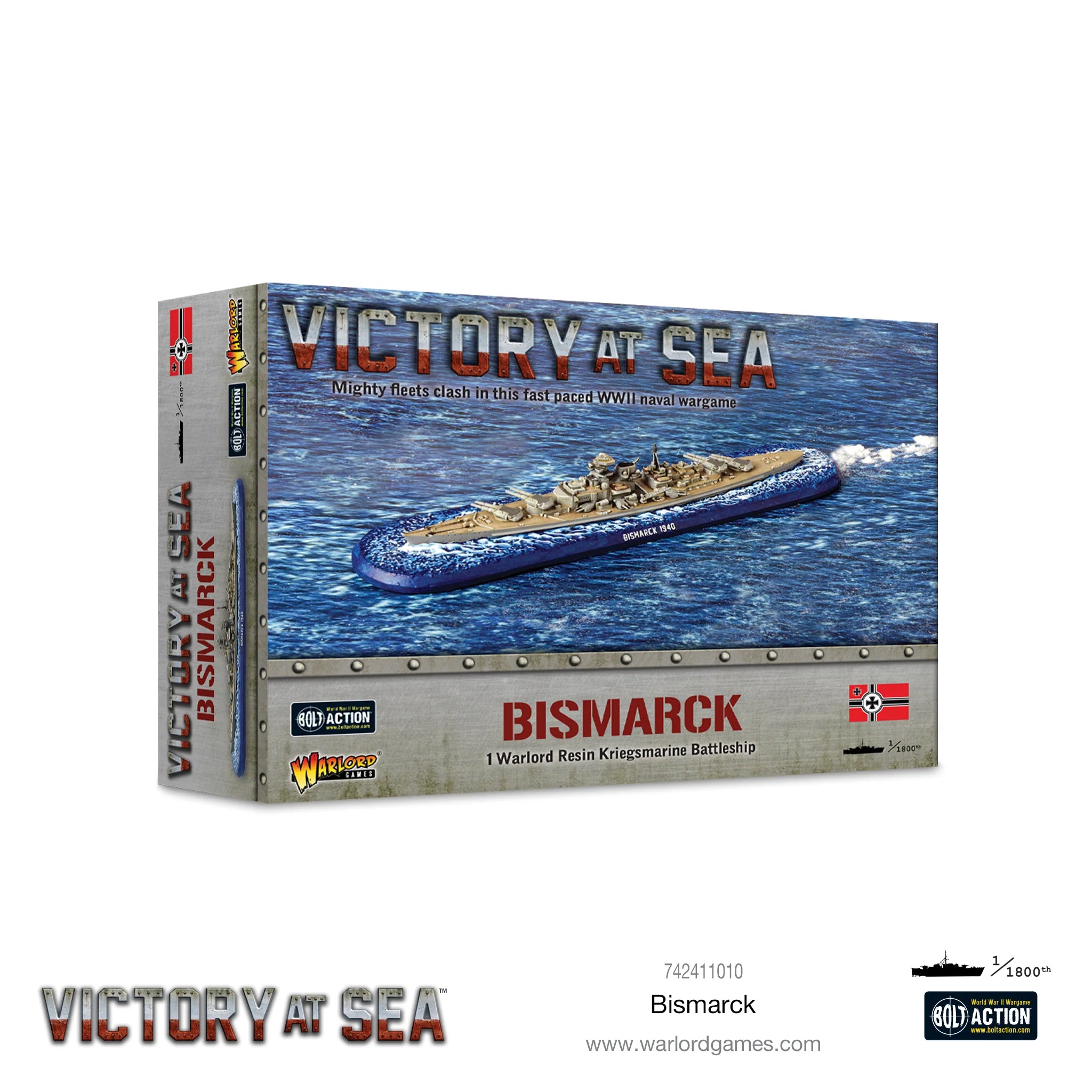 Victory At Sea | Bismark German Battleship | 1/1800th Resin Unit