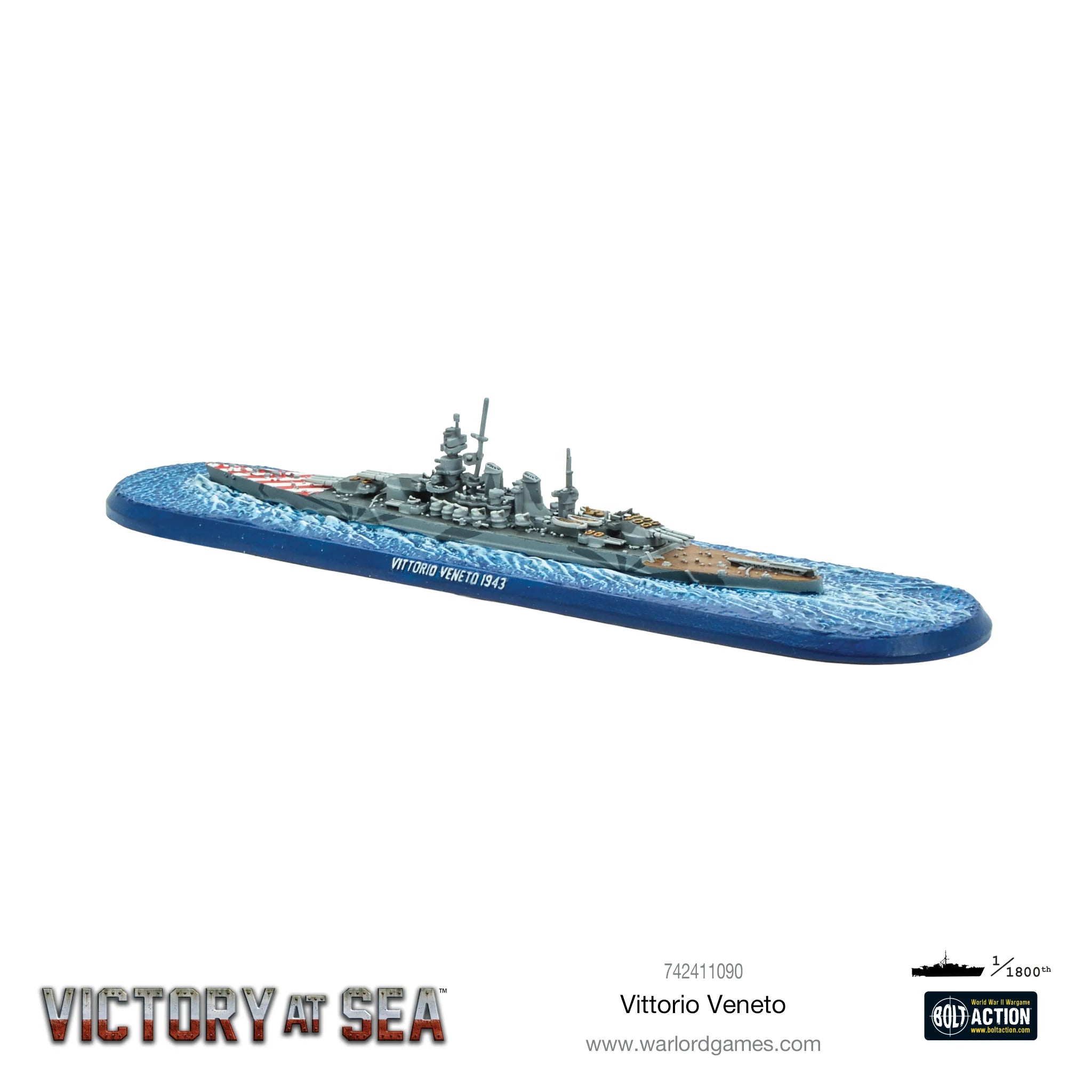 Victory At Sea | Vittorio Veneto Italian Battleship | 1/1800th Resin Unit