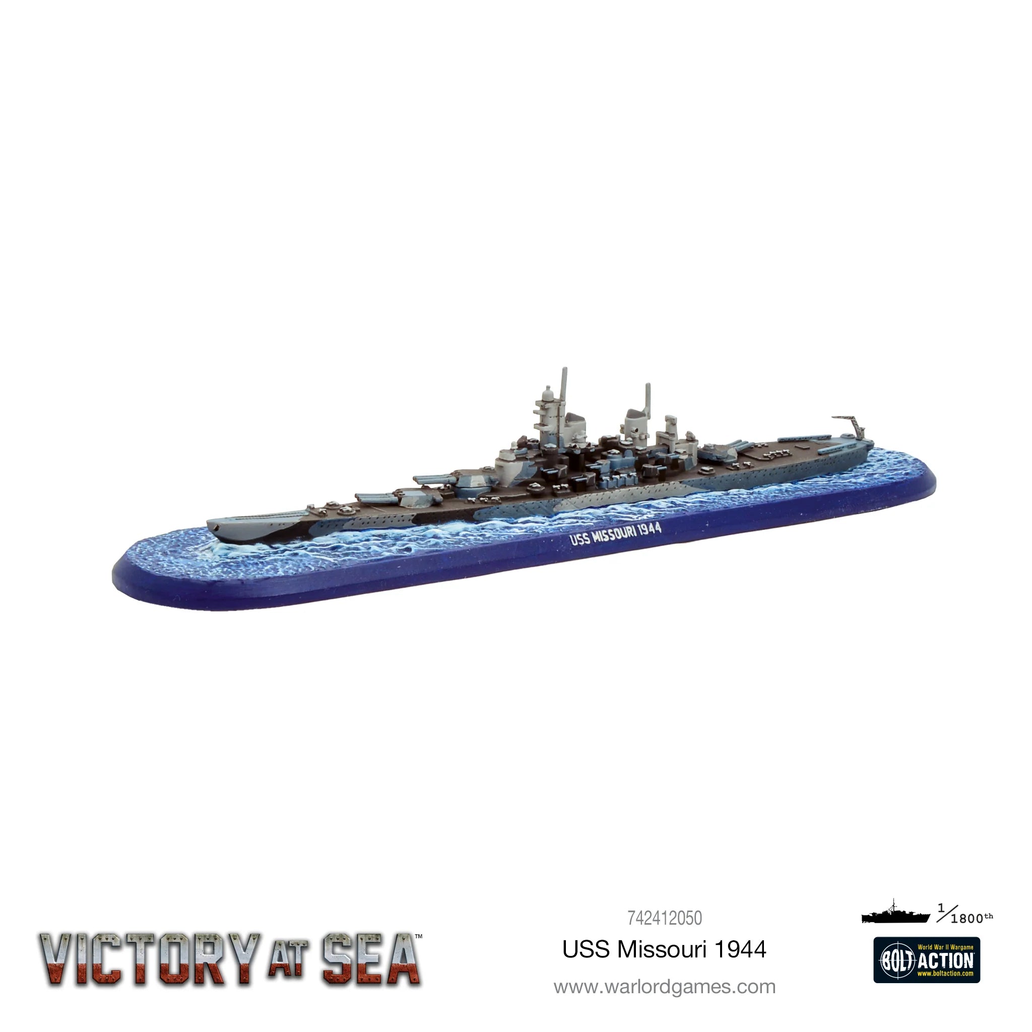 Victory At Sea | USS Missouri US Navy Battleship | 1/1800th Resin Unit