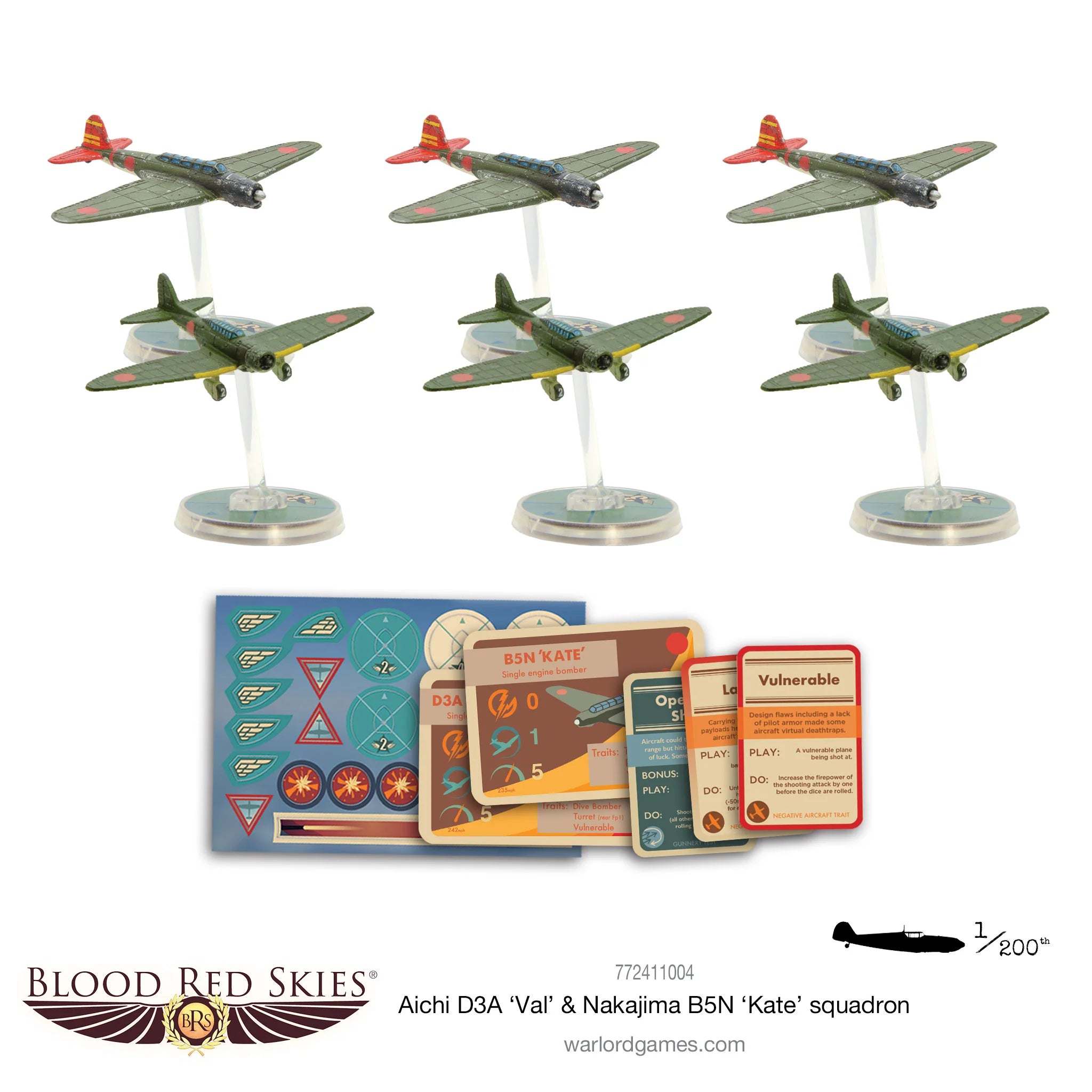 Blood Red Skies | Aichi D3A Val & Nakajima B5N Kate Squadron | 1/200th Resin Unit