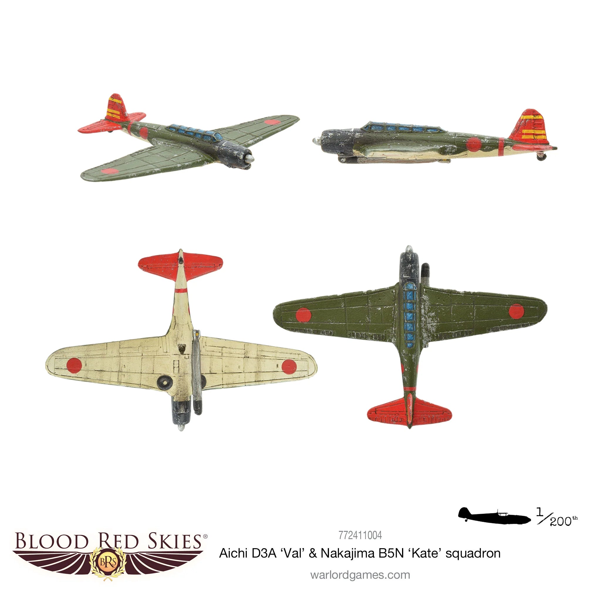 Blood Red Skies | Aichi D3A Val & Nakajima B5N Kate Squadron | 1/200th Resin Unit