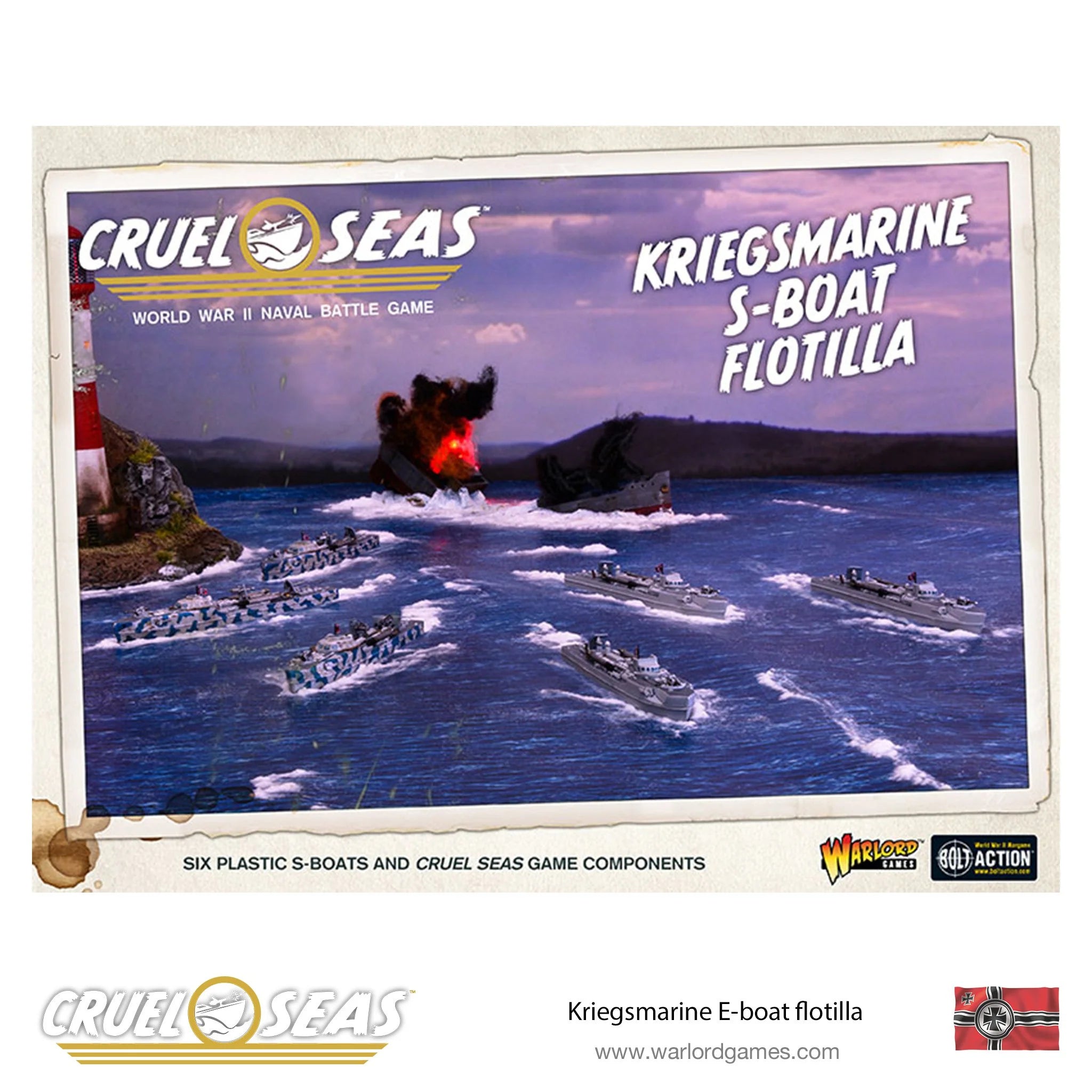 Cruel Seas | Kriegsmarine S-Boat Flotilla | 1/300th Resin Unit