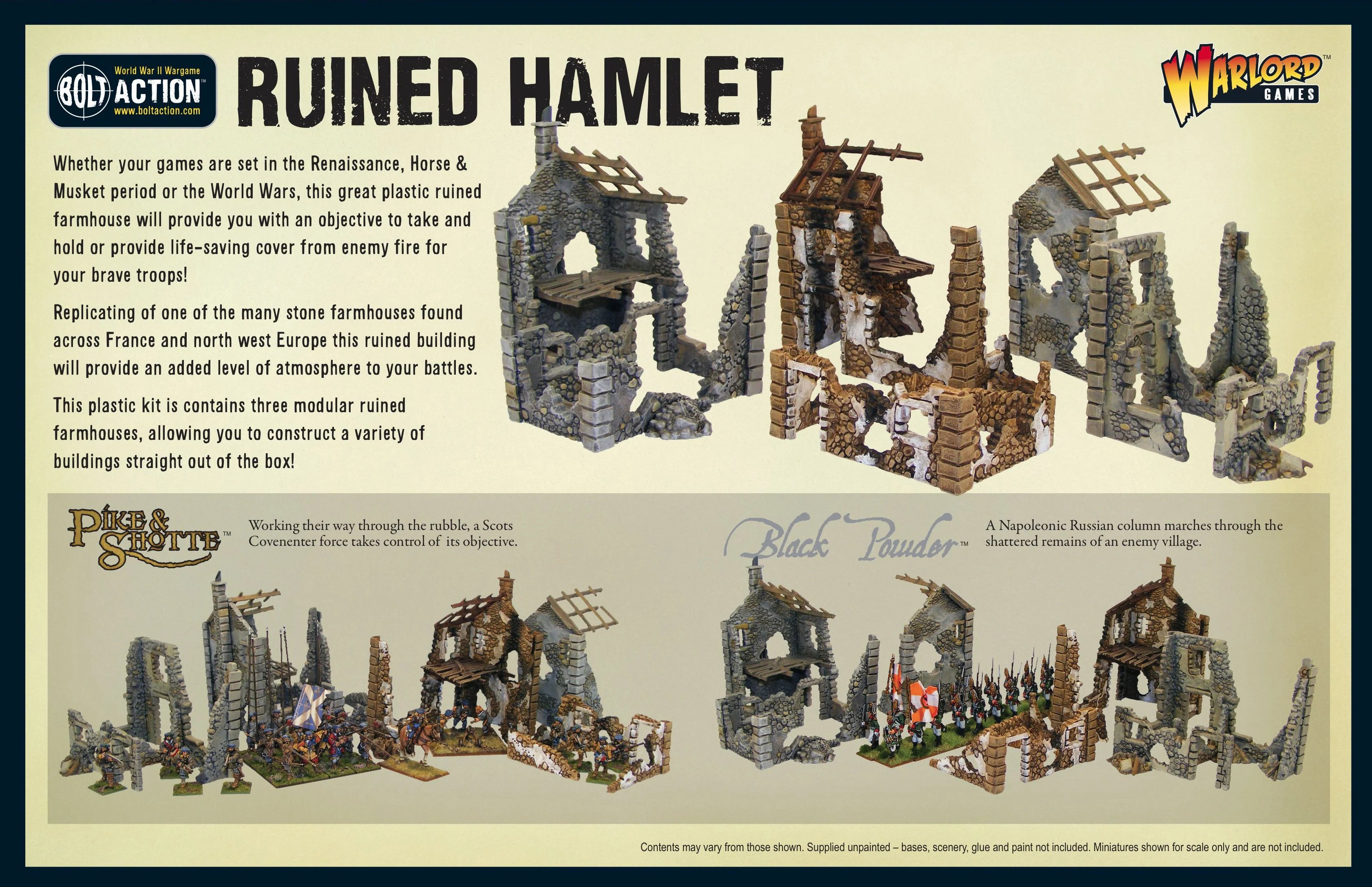 Bolt Action | Ruined Hamlet | 28mm Plastic Terrain