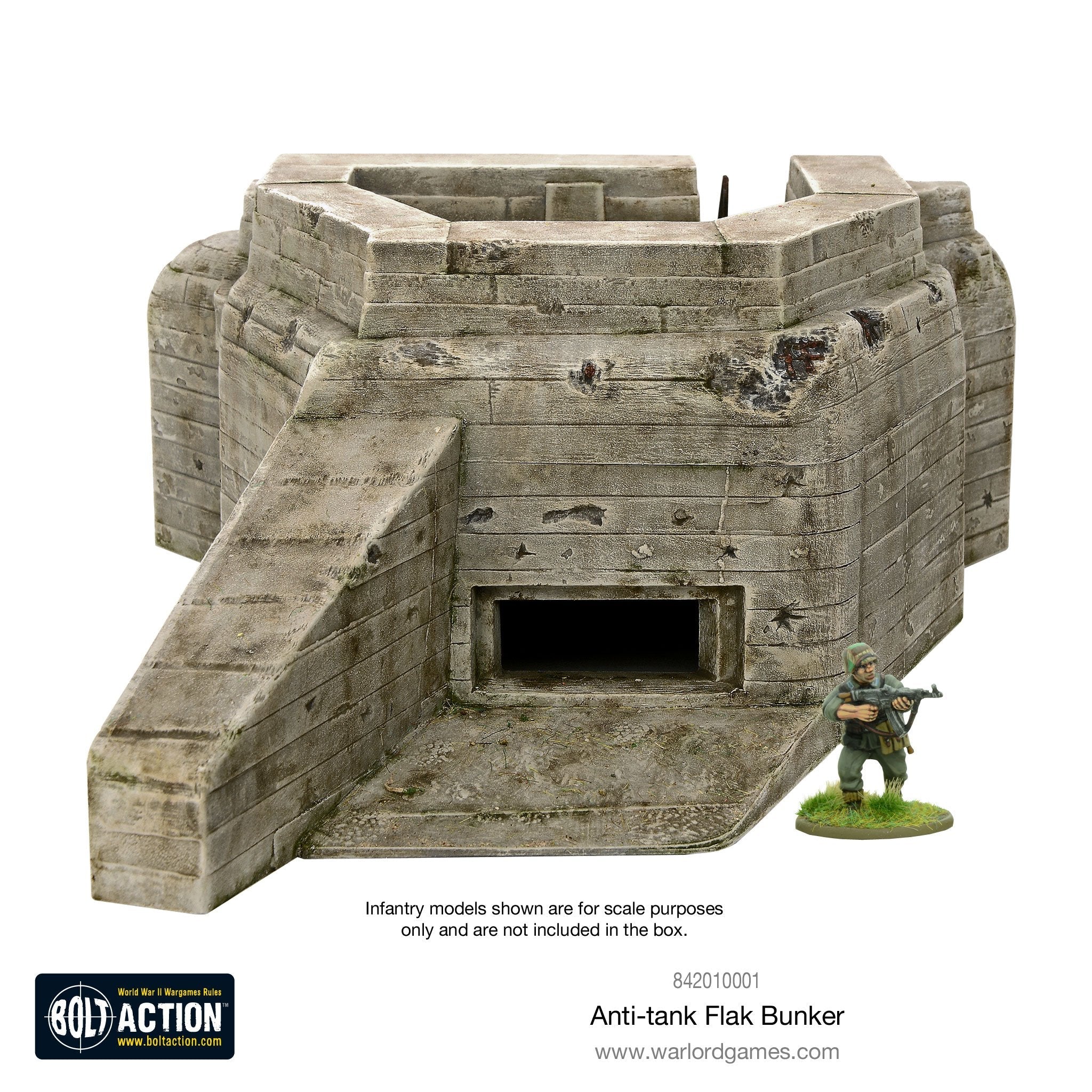 Bolt Action | Anti-Tank / Flak Bunker | 28mm Plastic Terrain