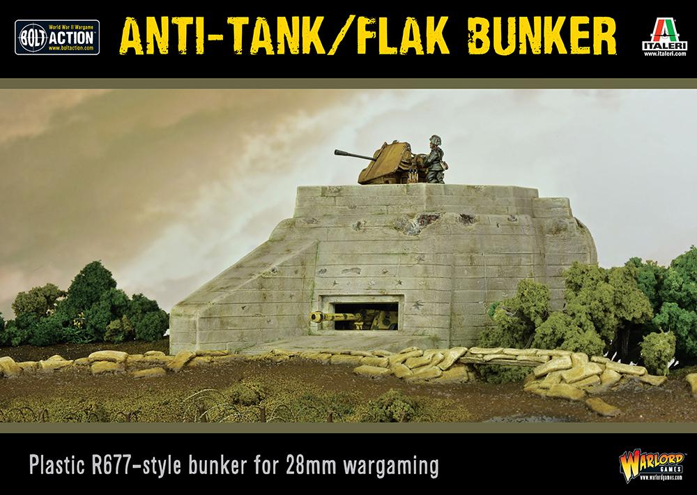 Bolt Action | Anti-Tank / Flak Bunker | 28mm Plastic Terrain