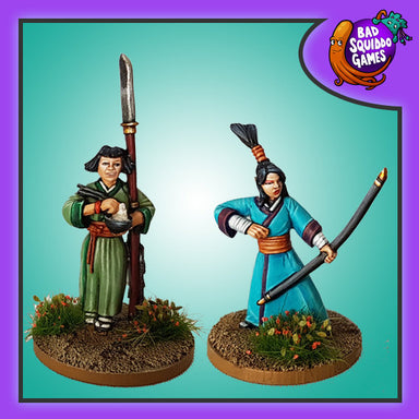 Bad Squiddo Games | Feudal Japan | Yumiko and Nagisa | 28mm Metal Blister Pack