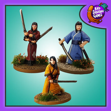 Bad Squiddo Games | Feudal Japan | Lady Ichika and the Vipers | 28mm Metal Blister Pack