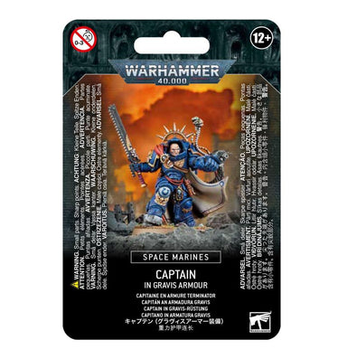 Warhammer 40,000 | Space Marines | Captain in Gravis Armour | Plastic Character Blister