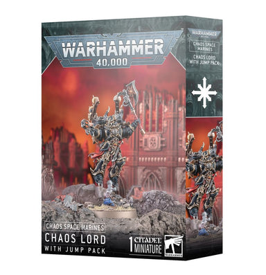 Warhammer 40,000 | Chaos Space Marines | Chaos Lord with Jump Pack | Plastic Character Blister
