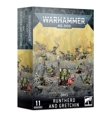 Games Workshop | W40k Warhammer 40000 | Orks | Runtherd and Gretchin| Plastic Unit Box