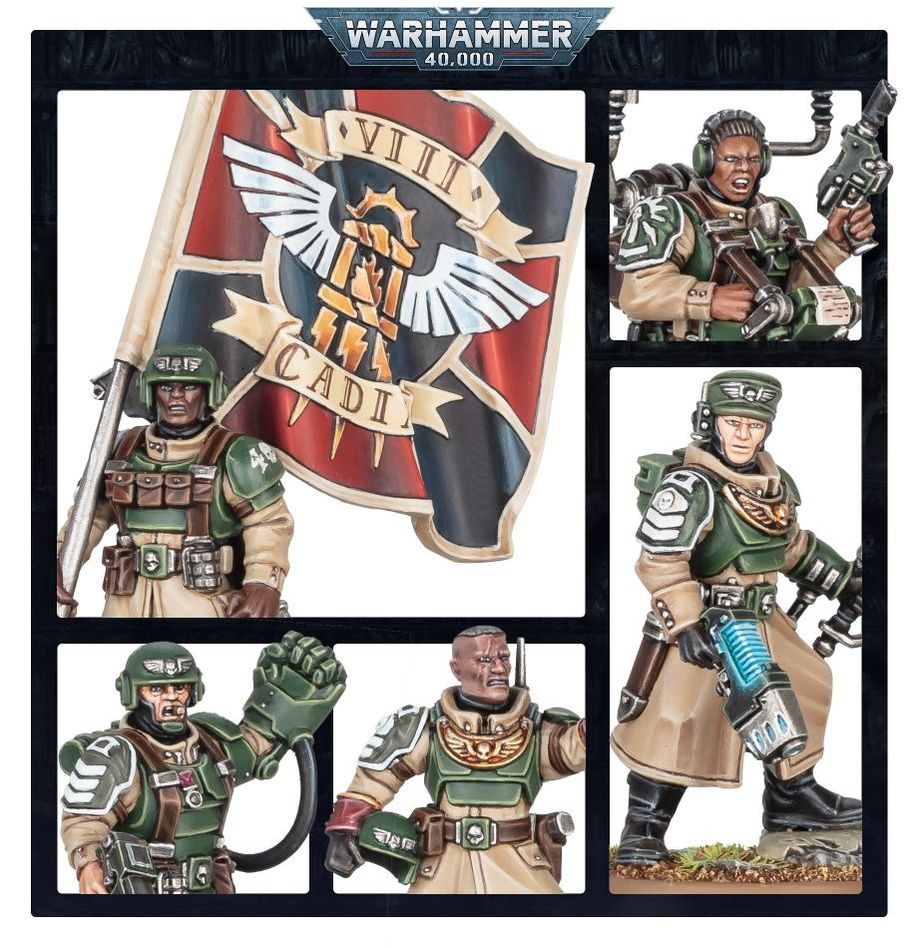 Warhammer 40,000 | Astra Militarum | Cadian Command Squad | Plastic Unit Box