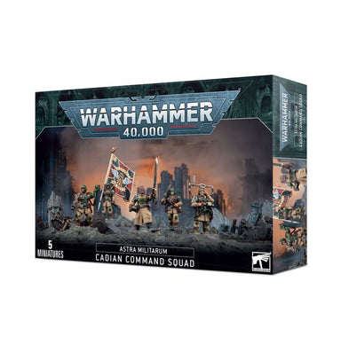 Warhammer 40,000 | Astra Militarum | Cadian Command Squad | Plastic Unit Box