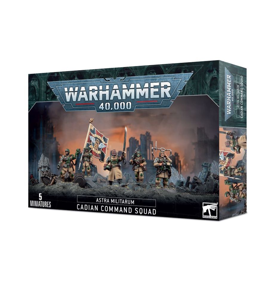 Warhammer 40,000 | Astra Militarum | Cadian Command Squad | Plastic Unit Box