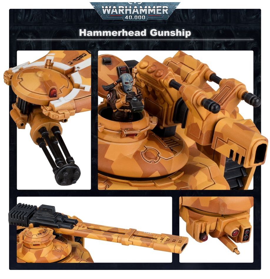 Warhammer 40,000 | T'au Empire | Hammerhead Gunship | Plastic Unit Box