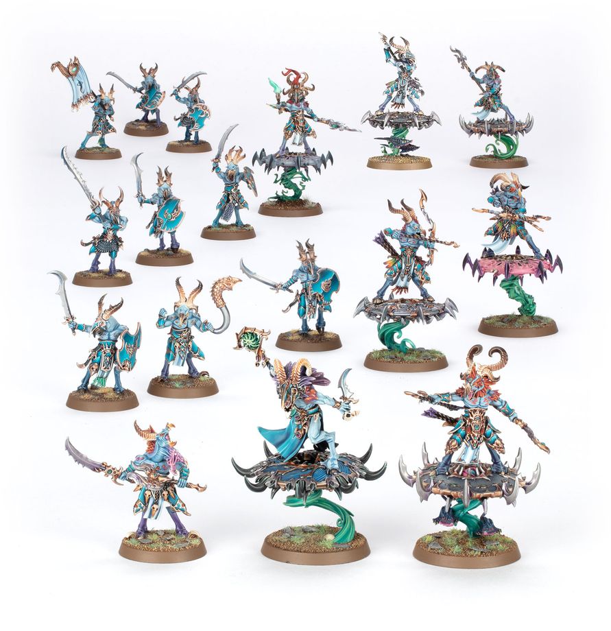 Age of Sigmar | Disciples Of Tzeentch | Spearhead - Tzaangor Warplock | Plastic Starter Box
