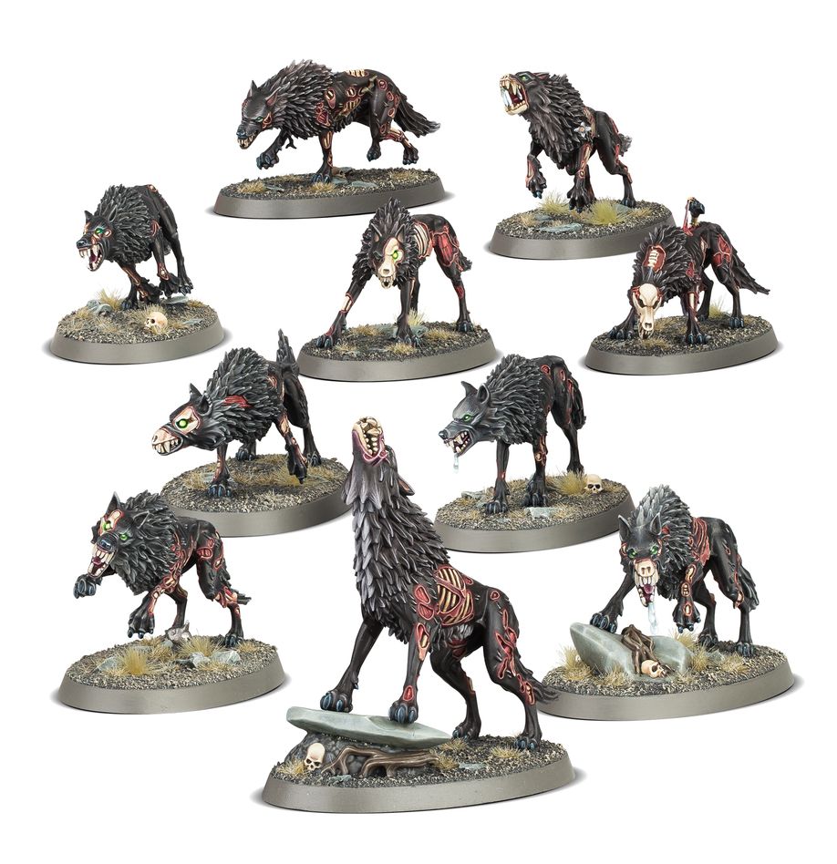 Age of Sigmar | Soulblight Gravelords | Dire Wolves | Plastic Unit Box