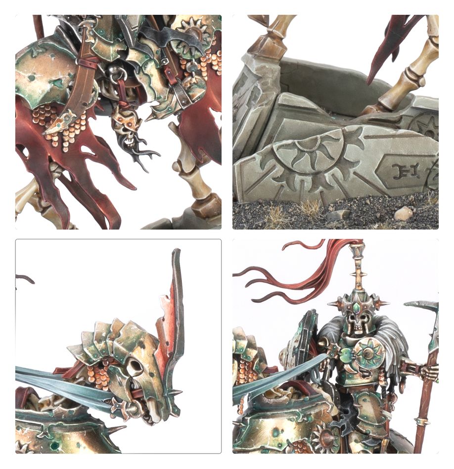 Age of Sigmar | Soulblight Gravelords | Wight King on Skeletal Steed | Plastic Model Small Box