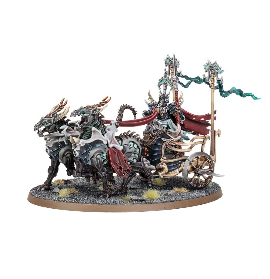 Age of Sigmar | Ossiarch Bonereapers | Liege Kavalos on War Chariot | Plastic Unit Box