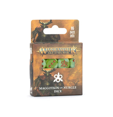 Warhammer 40,000 | Maggotkin of Nurgle | Dice Set | 16 x 16mm Dice Set