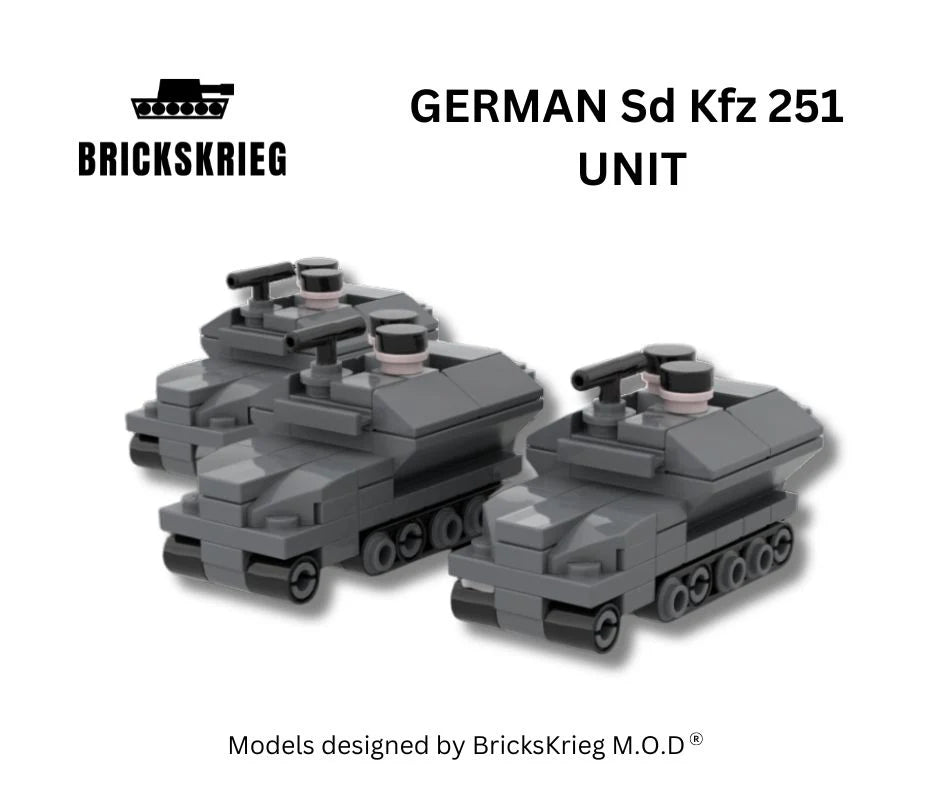 Brickskrieg | German | Motorised Infantry Box Set | 1/100 Scale Blocks Unit