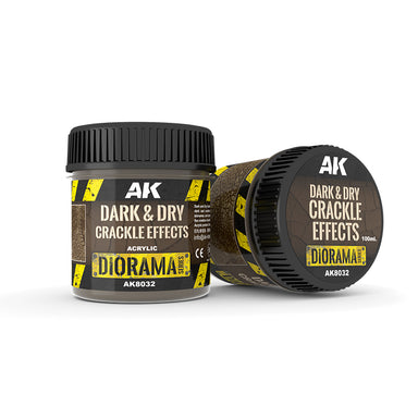 AK Interactive | Dark & Dry Crackle Effects | 100ml Basing Mix