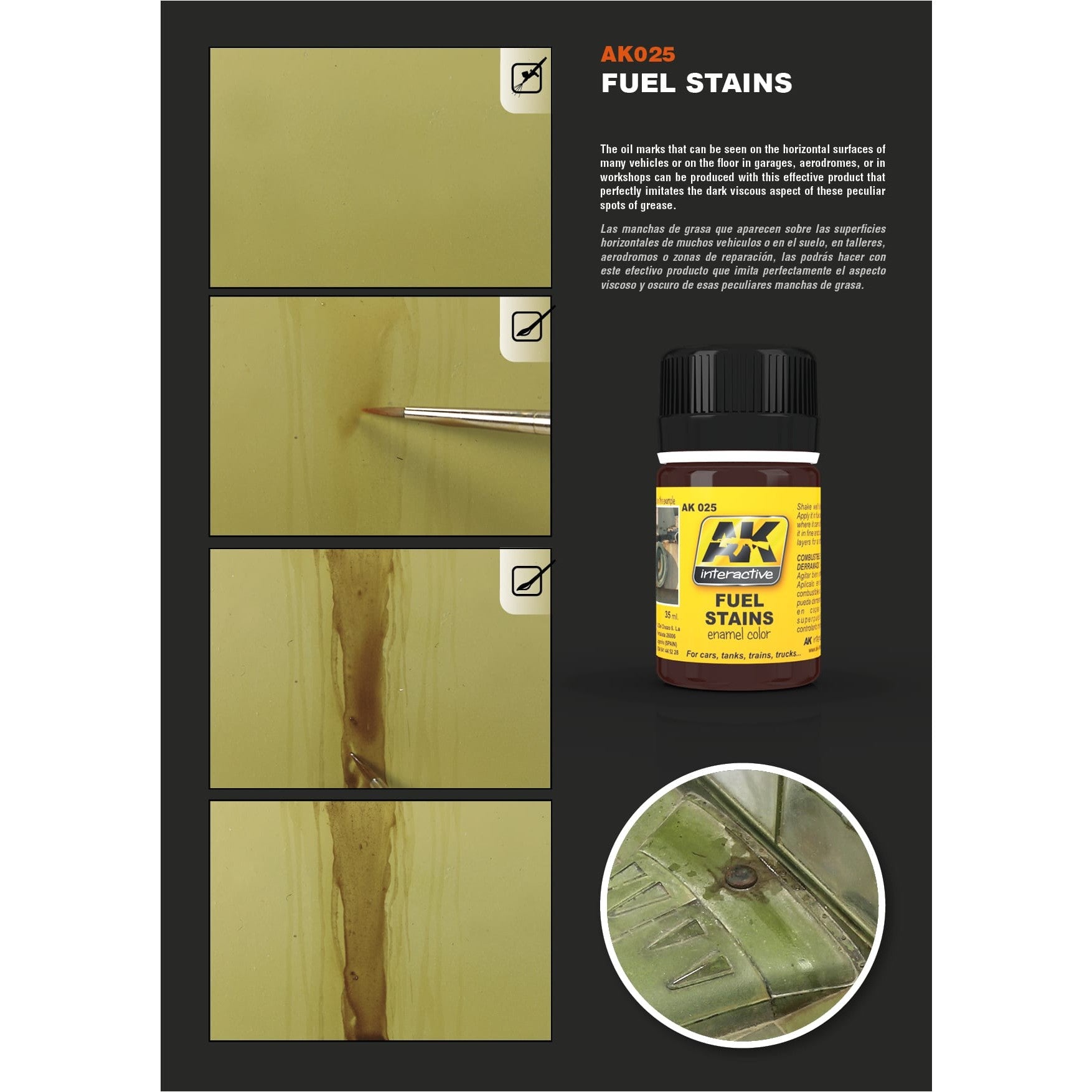 Ak Interactive | Fuel Stains | 35ml