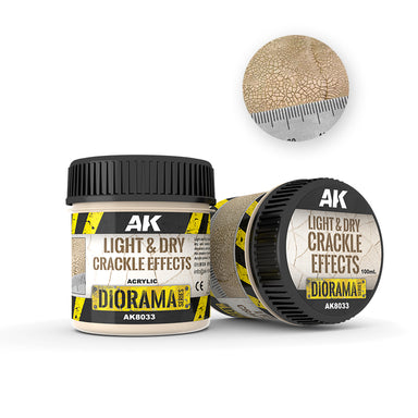AK Interactive | Light & Dry Crackle Effects | 100ml Basing Mix