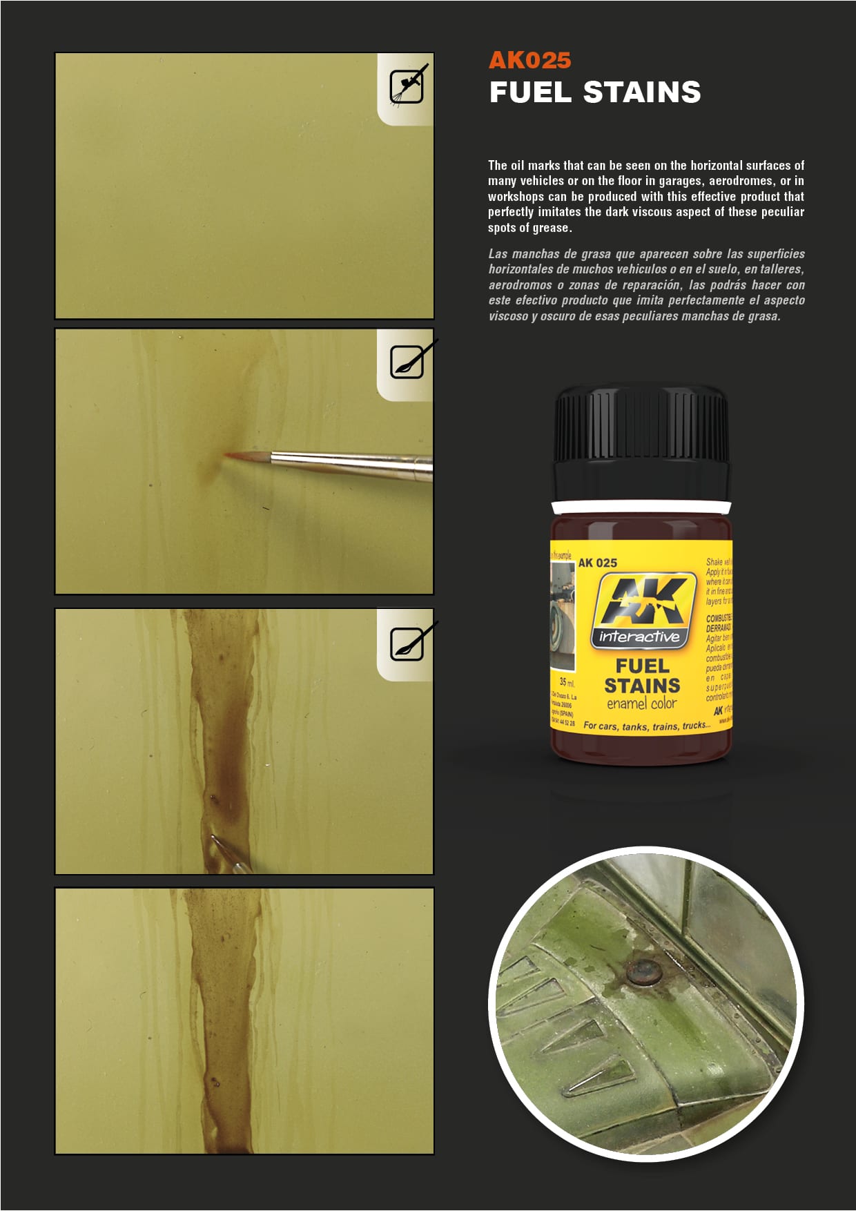 Ak Interactive | Fuel Stains | 35ml