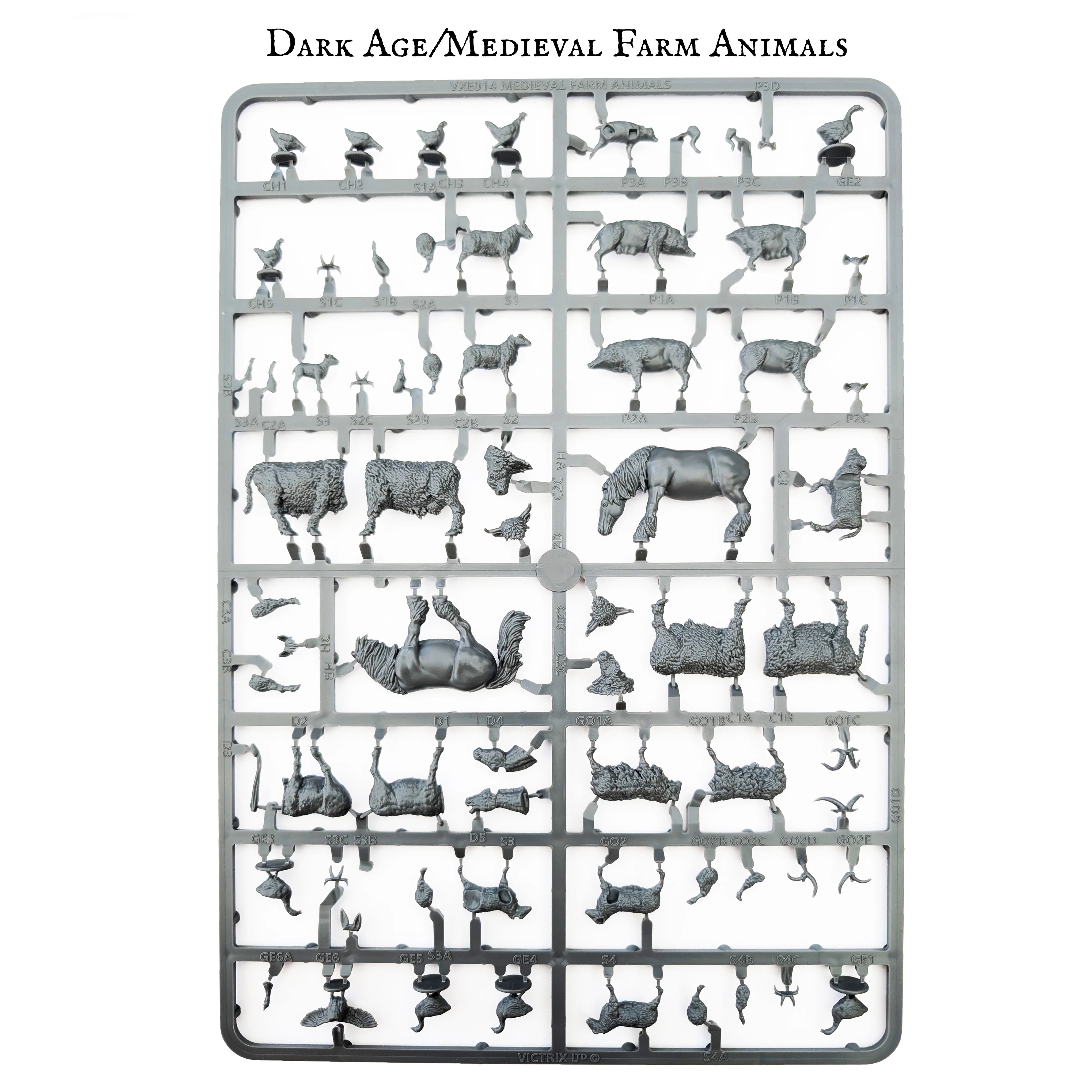 Victrix | Medieval Farm Animals | 28mm One Sprue X39