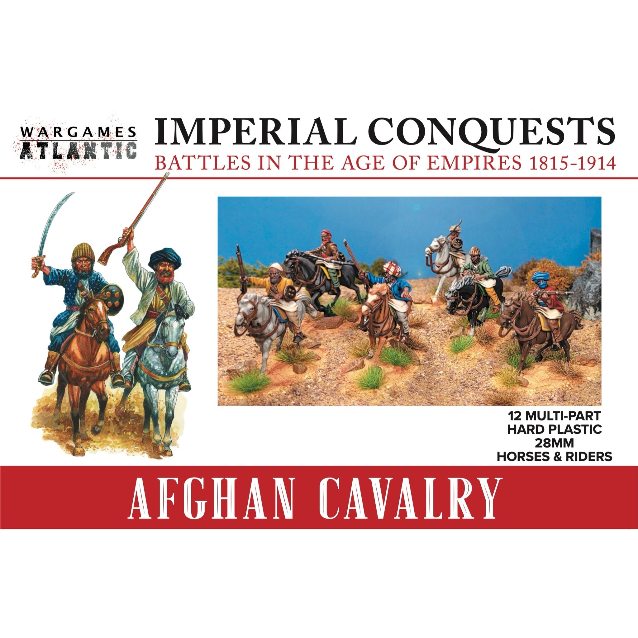 Imperial Conquests | Afghan Cavalry | Plastic Unit | Wargames Atlantic | Miniature Kingdoms