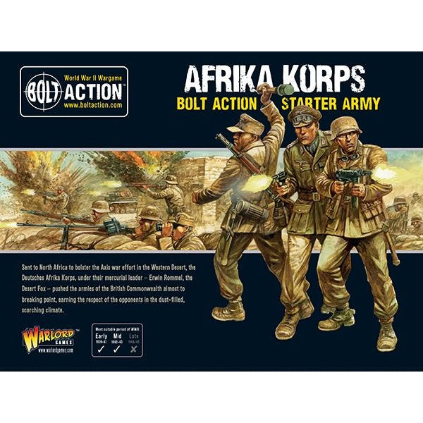 Bolt Action | German Afrika Korps | 28mm Plastic Starter | Warlord | Miniature Kingdoms