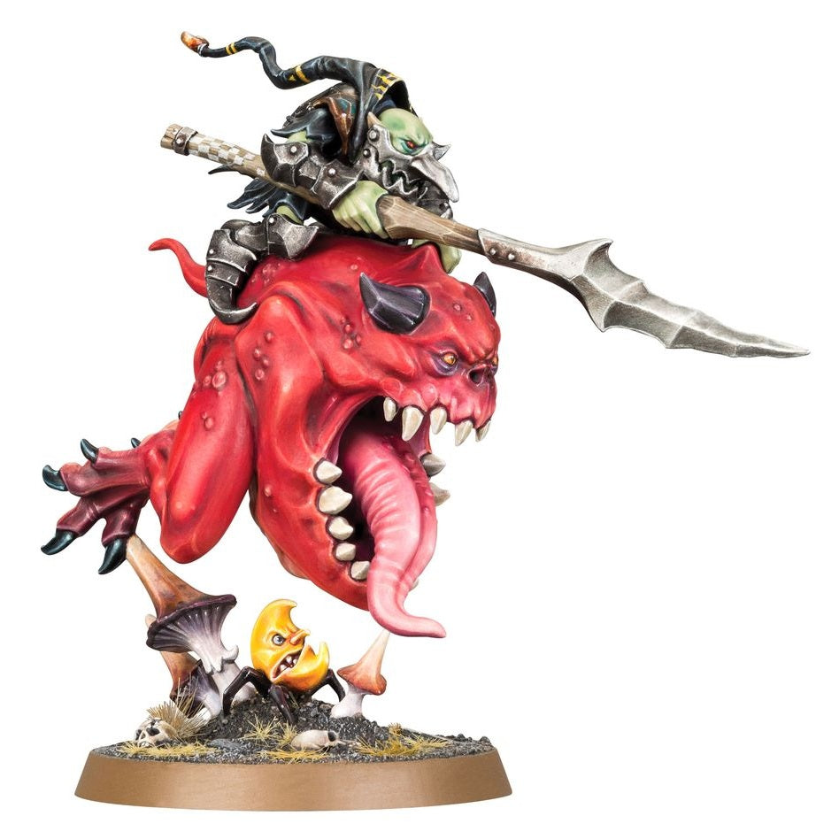 Age of Sigmar | Gloomspite Gitz | Loonboss on Giant Cave Squig | Plastic Character Box