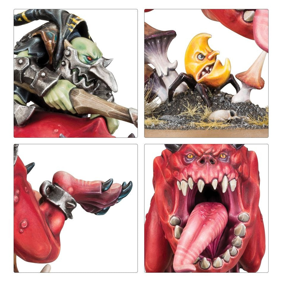 Age of Sigmar | Gloomspite Gitz | Loonboss on Giant Cave Squig | Plastic Character Box