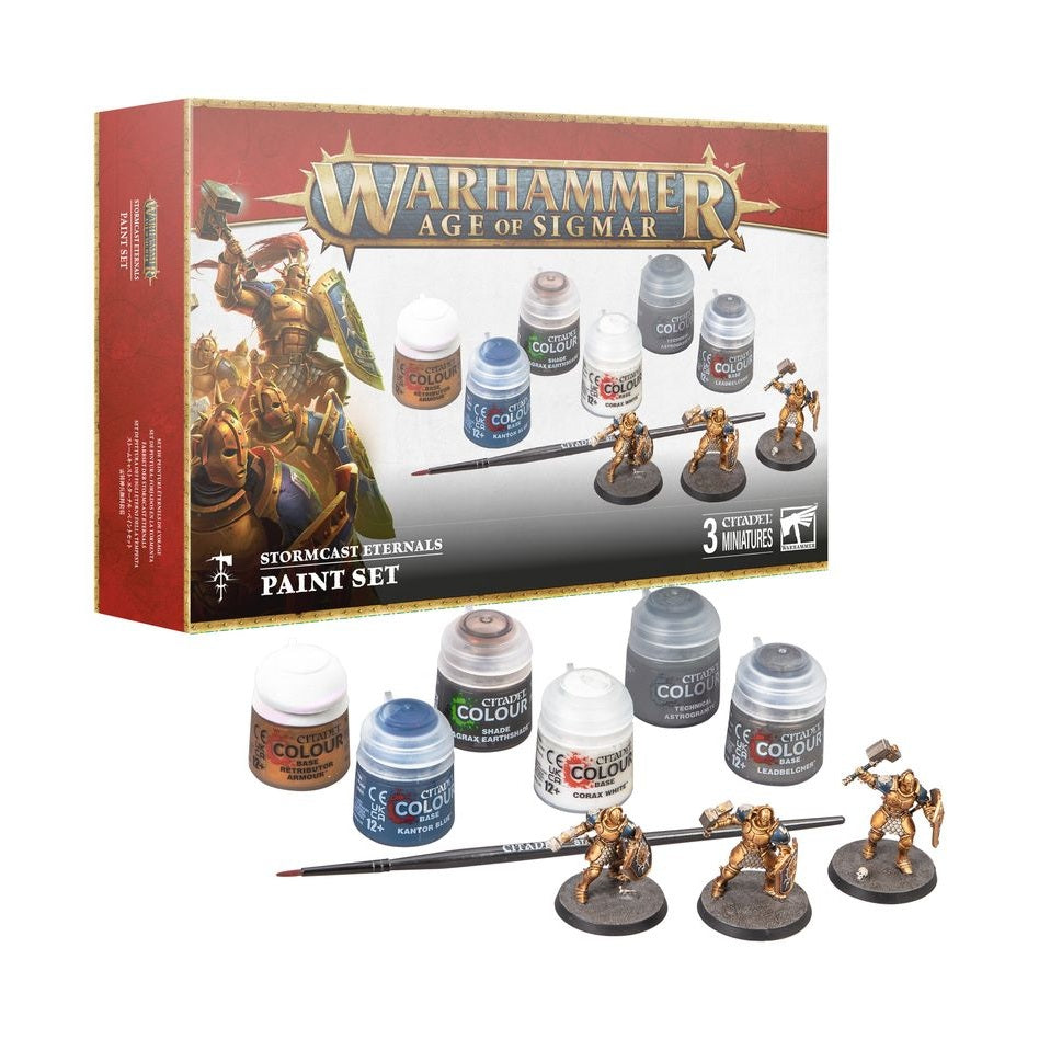 Games Workshop | AOS Age of Sigmar | Stormcast Eternals Paints Set | Citadel Paint Set