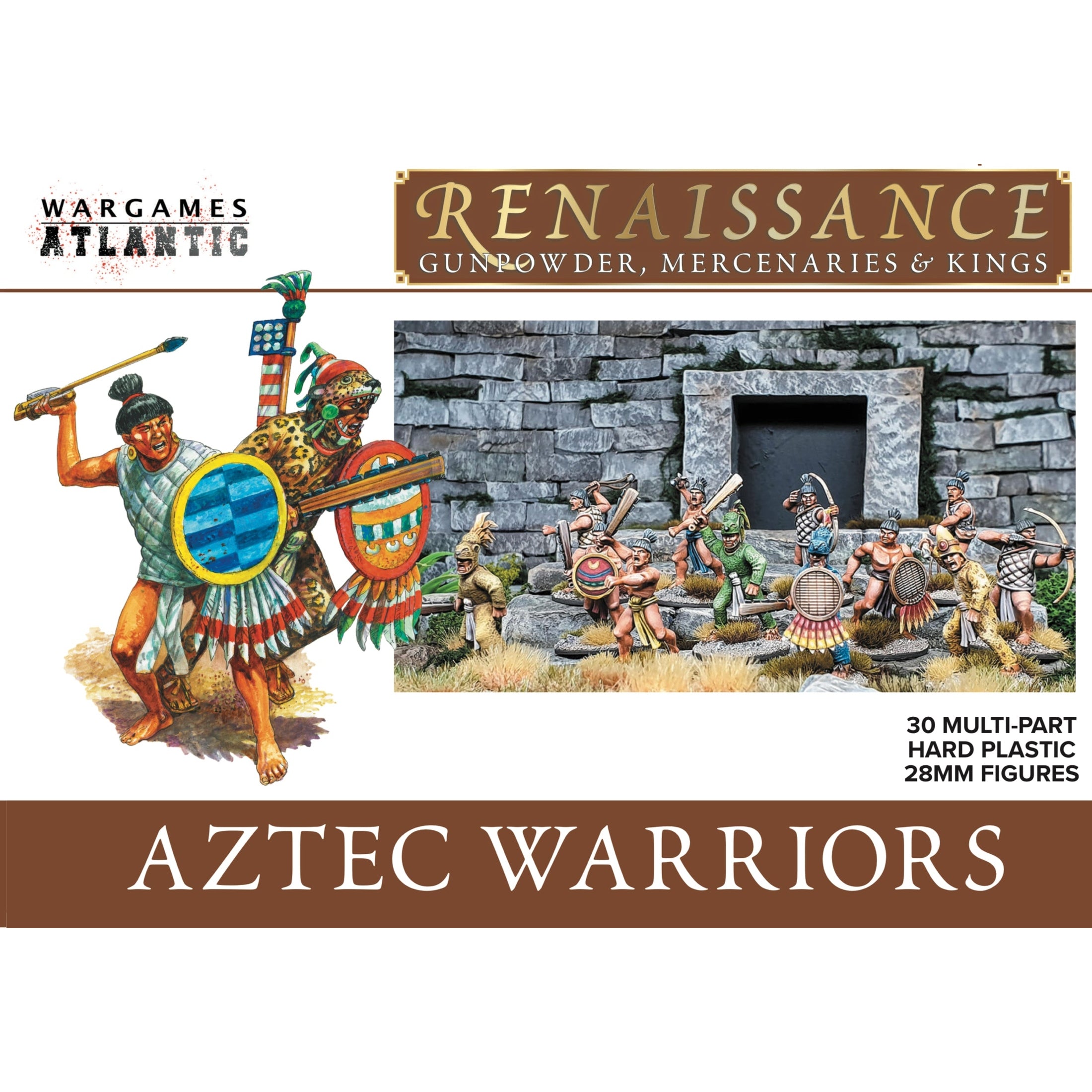 Renaissance | Aztec Warriors | Plastic Unit | Wargames Atlantic | Miniature Kingdoms