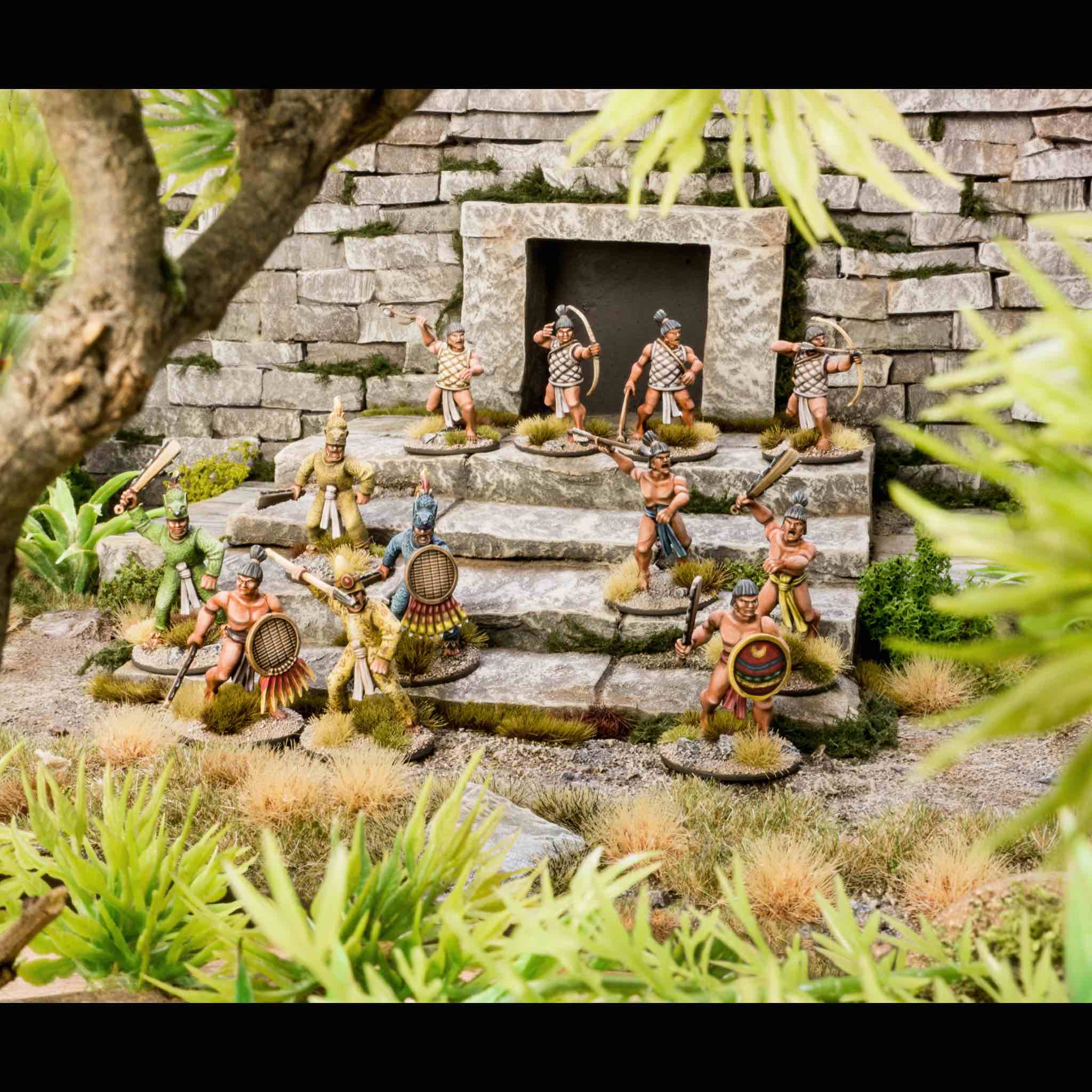 Renaissance | Aztec Warriors | Plastic Unit | Wargames Atlantic | Miniature Kingdoms