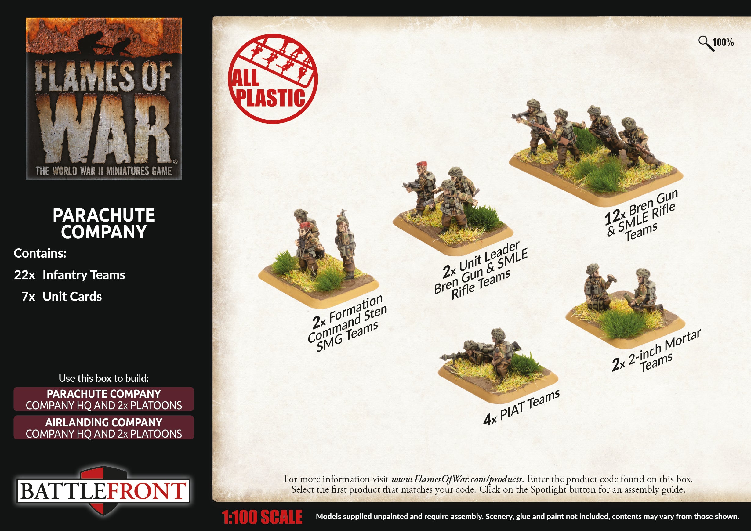 Flames of War | British | Parachute Company | 15mm Plastic Unit