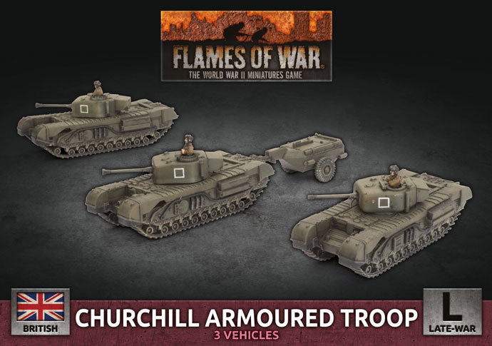 Flames of War | British Churchill Armoured Troop | 15mm Plastic Unit